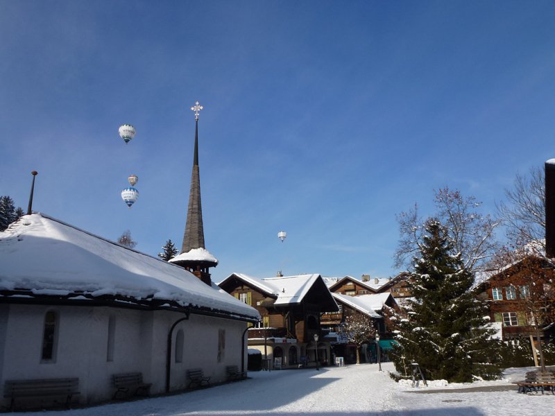 Gstaad Promenade im Winter