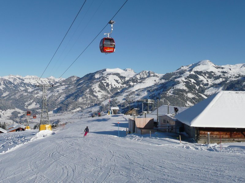Rinderberg Skifahren Skilift Gondel